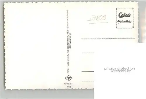 AK / Ansichtskarte Simonswaeldertal Panorama Simonswaeldertal