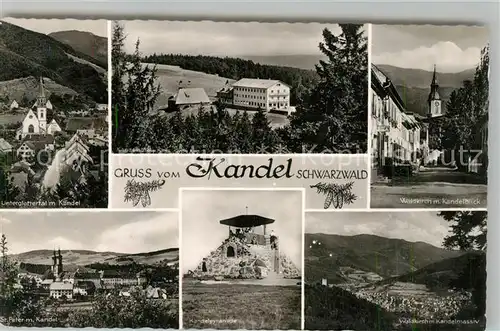 AK / Ansichtskarte Kandel_Breisgau Unterglottertal Waldkirch Kandelhotel Sankt Peter Pyramide  Kandel Breisgau