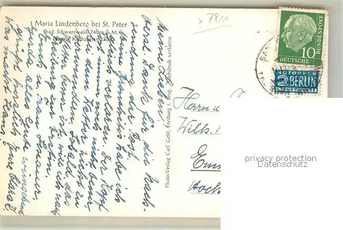AK / Ansichtskarte St_Peter_Schwarzwald Maria Lindenberg  St_Peter_Schwarzwald