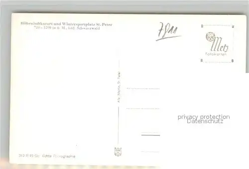 AK / Ansichtskarte St_Peter_Schwarzwald Kloster Kirche St_Peter_Schwarzwald