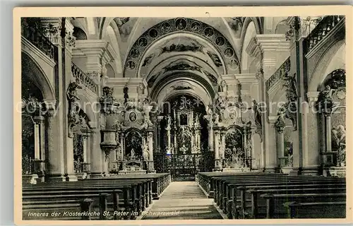 AK / Ansichtskarte St_Peter_Schwarzwald Klosterkirche Altarraum St_Peter_Schwarzwald