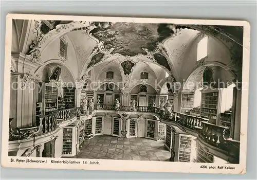 AK / Ansichtskarte St_Peter_Schwarzwald Klosterbibliothek  St_Peter_Schwarzwald