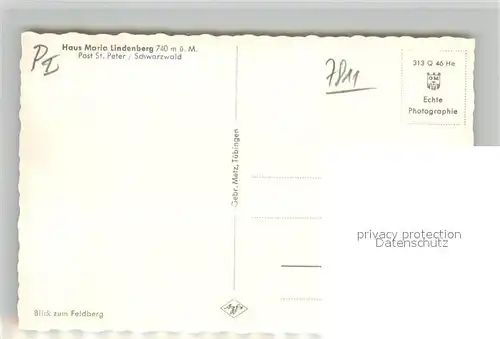 AK / Ansichtskarte St_Peter_Schwarzwald Haus Maria Lindenberg St_Peter_Schwarzwald