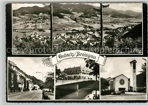 AK / Ansichtskarte Gutach_Breisgau Panoramen Kirche  Gutach Breisgau