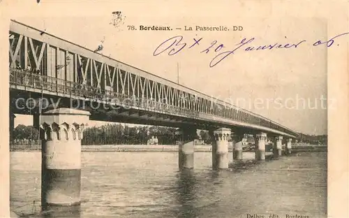 AK / Ansichtskarte Bordeaux La Passerelle Bordeaux