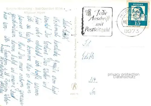 AK / Ansichtskarte Hindelang Kuehe  Hindelang