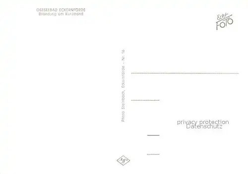 AK / Ansichtskarte Eckernfoerde Brandung Kurstrand  Eckernfoerde