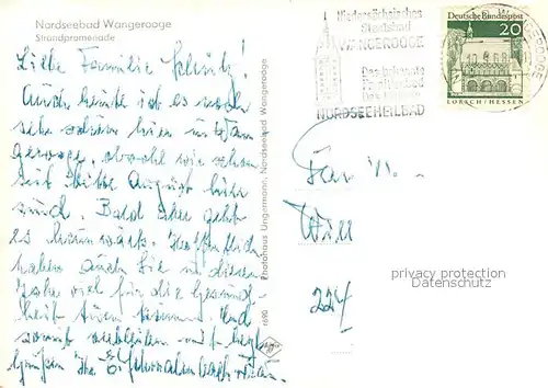 AK / Ansichtskarte Wangerooge_Nordseebad Strandpromenade  Wangerooge_Nordseebad