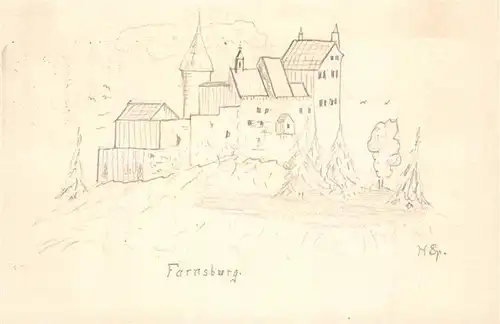 AK / Ansichtskarte Bern_BE Farnsburg Zeichnung Bern_BE