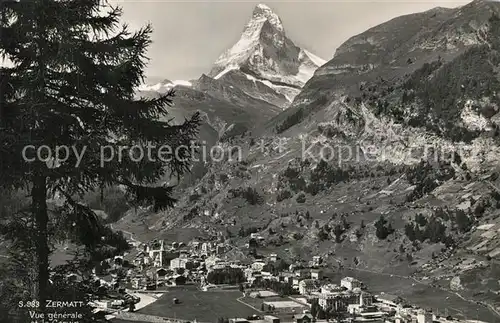 AK / Ansichtskarte Zermatt_VS mit Matterhorn Zermatt_VS