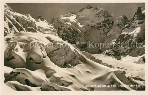 AK / Ansichtskarte Piz_Bernina mit Persgletscher Piz_Bernina
