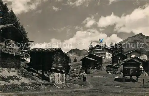 AK / Ansichtskarte Saas Fee Stadel in der Lohmatte Saas Fee