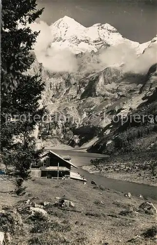 AK / Ansichtskarte Oeschinensee mit Bluemlisalp Oeschinensee