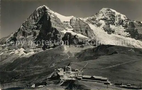 AK / Ansichtskarte Kleine_Scheidegg_Interlaken mit Eiger und Moench Kleine_Scheidegg