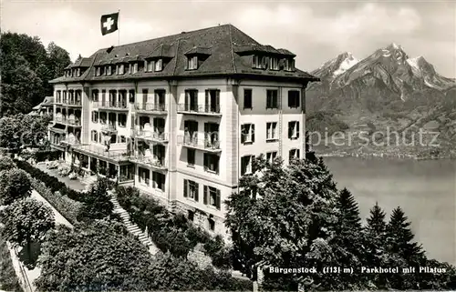 AK / Ansichtskarte Buergenstock_Vierwaldstaettersee Parkhotel mit Pilatus Buergenstock