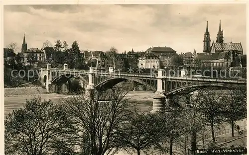 AK / Ansichtskarte Basel_BS Wettsteinbruecke Basel_BS