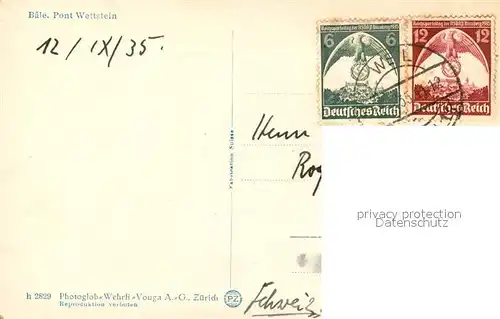 AK / Ansichtskarte Basel_BS Wettsteinbruecke Basel_BS