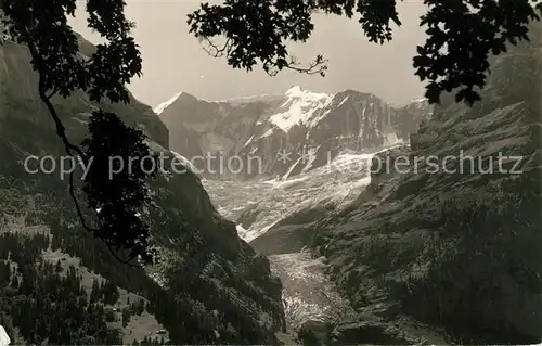 AK / Ansichtskarte Grindelwald Blick vom Terrassenweg auf Fiescherwand Grindelwald