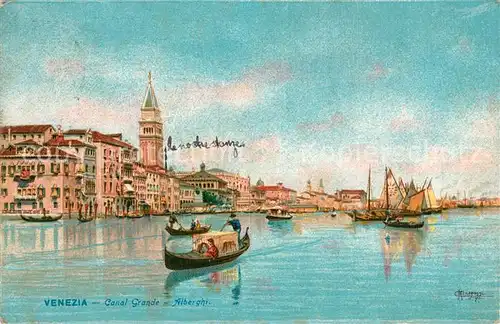 AK / Ansichtskarte Venezia_Venedig Canal Grande Alberghi Venezia Venedig