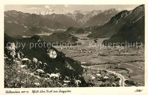 AK / Ansichtskarte Falkenstein_Niederoesterreich Blick ueber Tirol zur Zugspitze Falkenstein