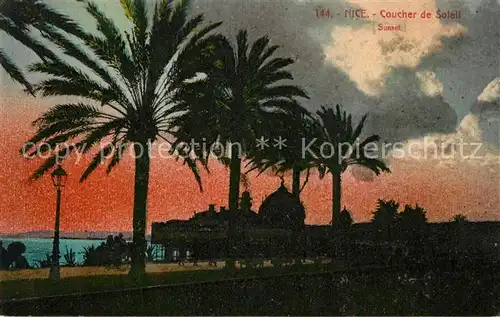 AK / Ansichtskarte Nice_Alpes_Maritimes Coucher de Soleil Nice_Alpes_Maritimes