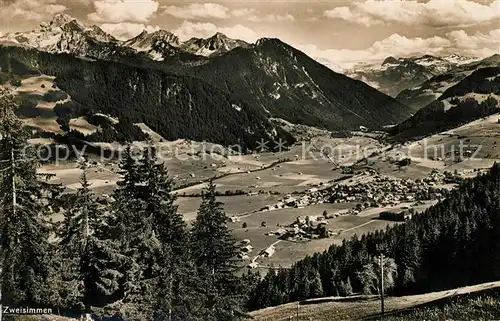 AK / Ansichtskarte Zweisimmen Panorama Zweisimmen