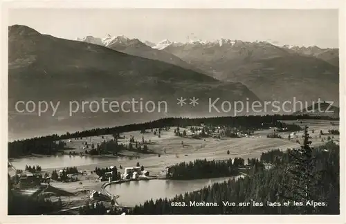 AK / Ansichtskarte Montana_Crans Vue sur les lacs et les Alpes Montana Crans