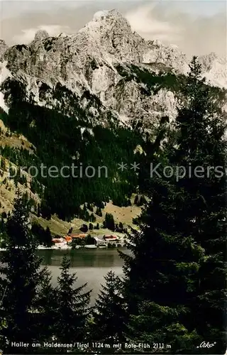 AK / Ansichtskarte Haller_Tirol Panorama Blick ueber den See gegen Rote Flueh Tannheimer Berge Haller_Tirol