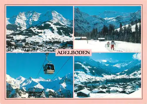 AK / Ansichtskarte Adelboden Panorama Wintersportplatz Alpen Bergbahn Skilanglauf Adelboden