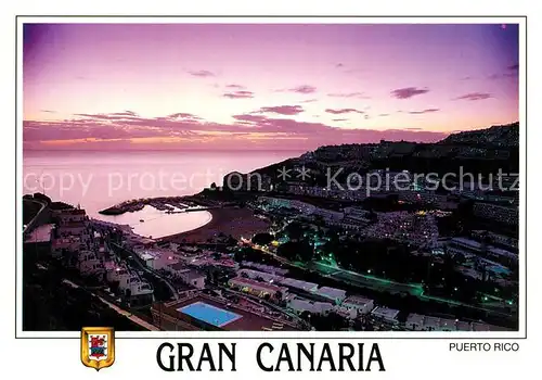 AK / Ansichtskarte Puerto_Rico_Gran_Canaria Panorama Nachtaufnahme Puerto_Rico_Gran_Canaria