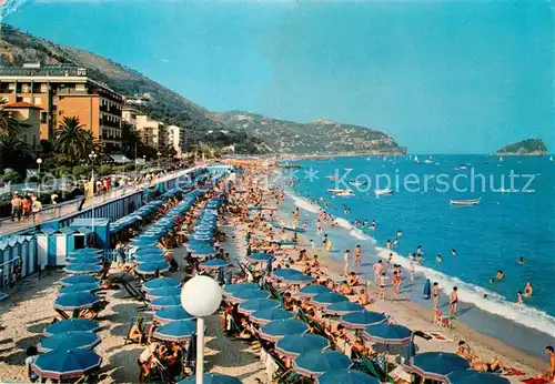 AK / Ansichtskarte Spotorno_Savona_Liguria Scorcio della spiaggia Strand Kueste Insel Spotorno_Savona_Liguria