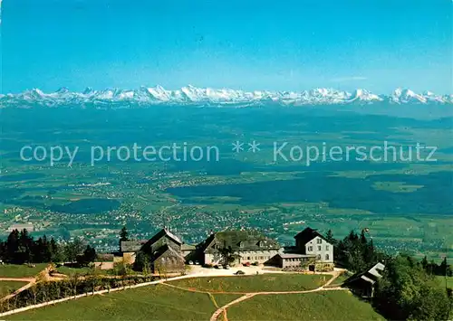 AK / Ansichtskarte Oberdorf_SO Kurhaus Hotel Weissenstein Blick auf die Alpen Fliegeraufnahme Oberdorf SO
