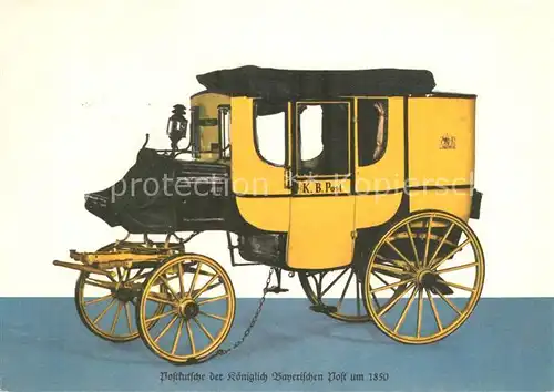 AK / Ansichtskarte Altenholz Postkutsche der Koeniglich Bayerischen Post um 1850 Altenholz