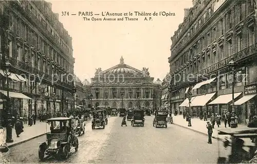 AK / Ansichtskarte Paris Avenue et Theatre de l Opera Paris