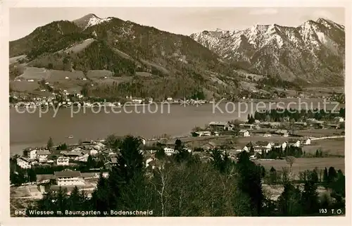 AK / Ansichtskarte Bad_Wiessee mit Baumgarten und Bodenschneid Bad_Wiessee