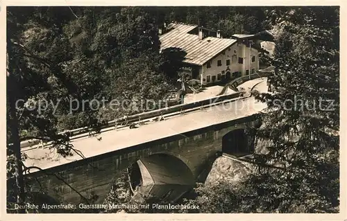 AK / Ansichtskarte Altenmarkt_Alz Gaststaette Mauthaeul mit Pfannlochbruecke Altenmarkt Alz