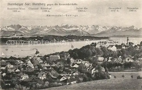 AK / Ansichtskarte Starnberg_See mit Karwendel Gebirge Starnberg See