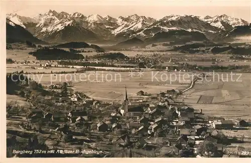 AK / Ansichtskarte Burgberg_Allgaeu mit Allgaeuer Hochgebirge Burgberg Allgaeu