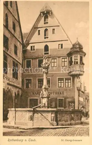 AK / Ansichtskarte Rothenburg_Tauber St Georgsbrunnen Rothenburg Tauber