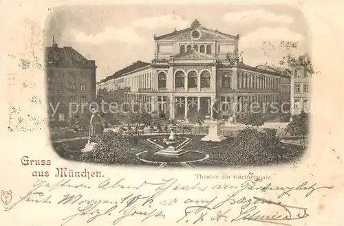 AK / Ansichtskarte Muenchen Theater am Gaertnerplatz Muenchen