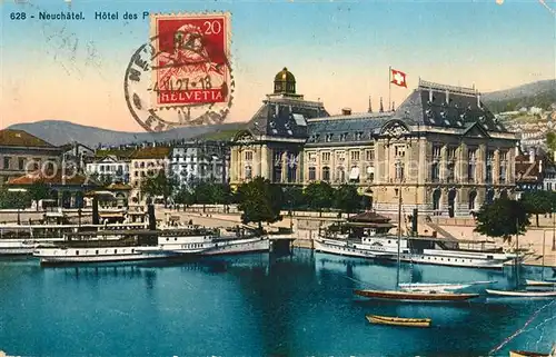 AK / Ansichtskarte Neuchatel_NE Hafenpartie Hotel Neuchatel NE