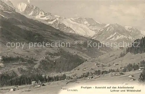 AK / Ansichtskarte Frutigen_BE Adelbodental mit Lohner und Wildstrubel Frutigen BE