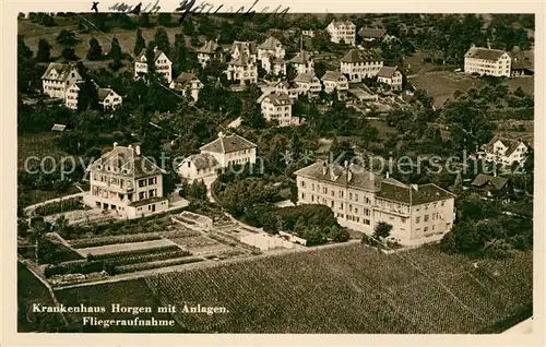 AK / Ansichtskarte Horgen_ZH Krankenhaus Horgen Fliegeraufnahme Horgen_ZH