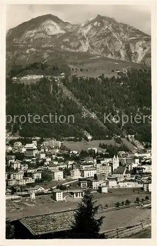AK / Ansichtskarte Davos_Platz_GR mit Schatzalp und Schiahorn Davos_Platz_GR