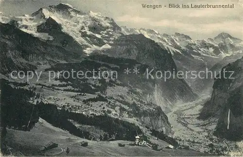 AK / Ansichtskarte Wengen_BE Blick ins Lauterbrunnental Wengen_BE