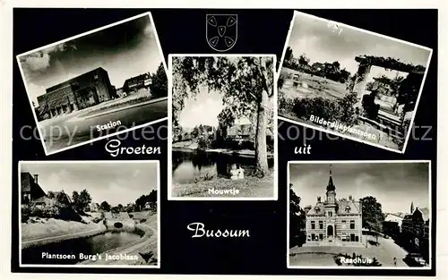 AK / Ansichtskarte Bussum Station Raadhuis  Bussum