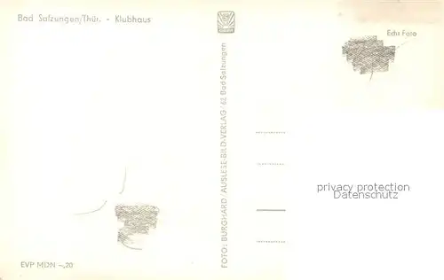 AK / Ansichtskarte Bad_Salzungen Klubhaus  Bad_Salzungen