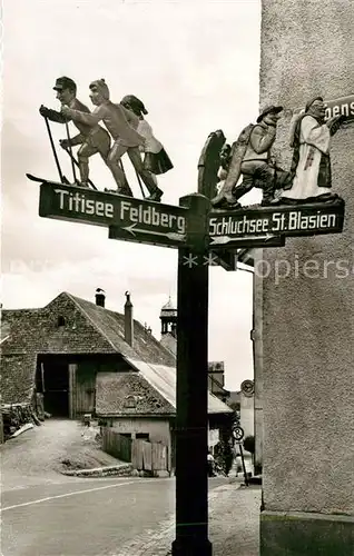 AK / Ansichtskarte Lenzkirch Wegweiser  Lenzkirch