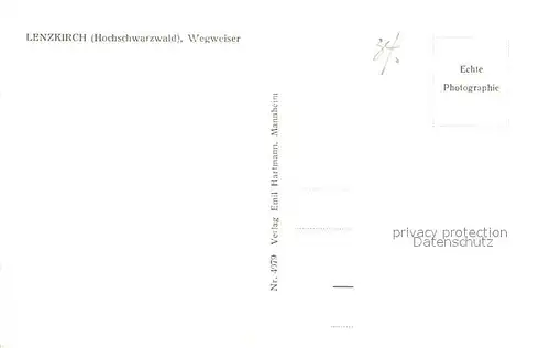 AK / Ansichtskarte Lenzkirch Wegweiser  Lenzkirch