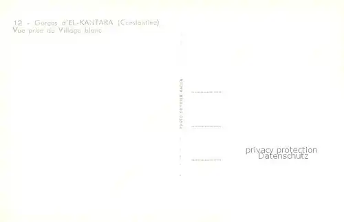 AK / Ansichtskarte El_Kantara Gorges Village Blanc  El_Kantara